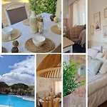 T3 Clim Piscine Chauffee Proche De La Parking Dans Village * 아그