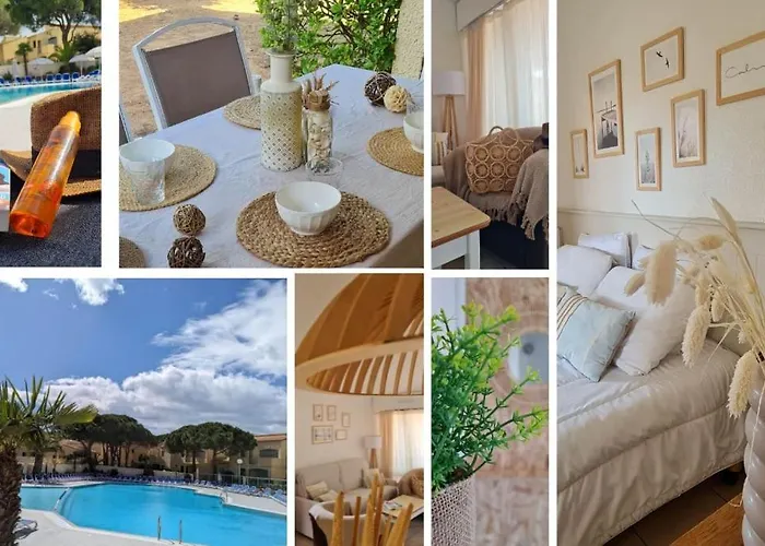 T3 Clim Piscine Chauffee Proche De La Parking Dans Village * Agde